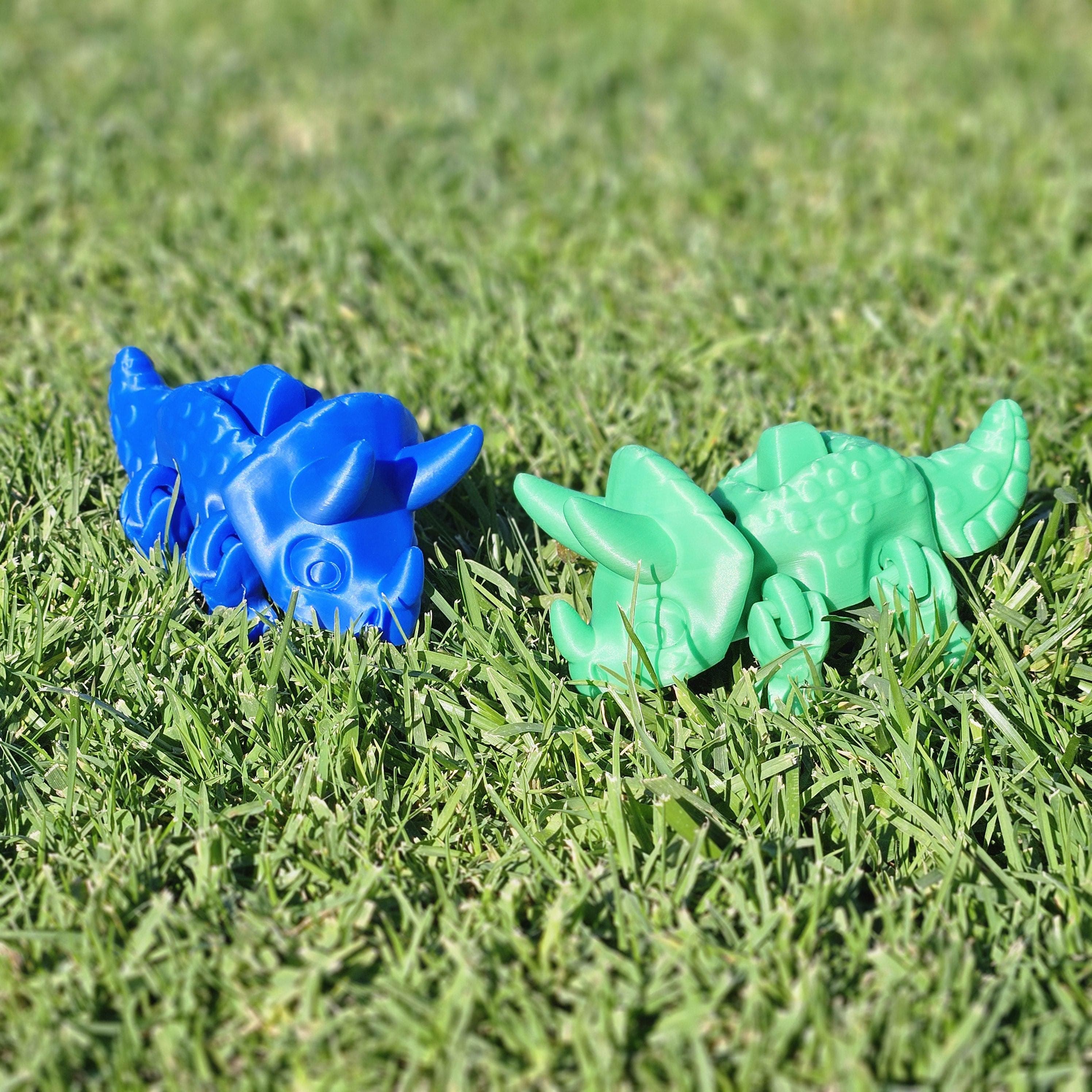 3D Printed Triceratops Toy - Fun Dinosaur Gift for Kids - Great Stocking Stuffers