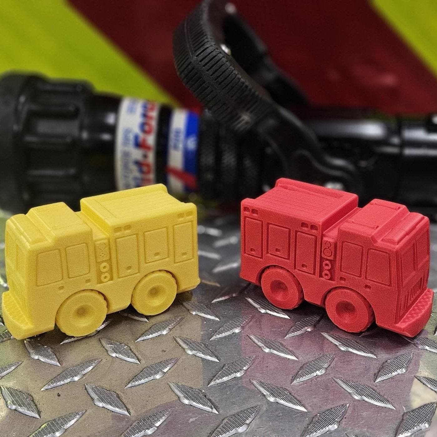 3D Printed Fire Engine Toy - Rescue Vehicle Gift for Kids - Stocking Stuffers